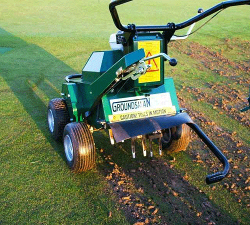 Aeration to relieve soil compaction and improve drainage